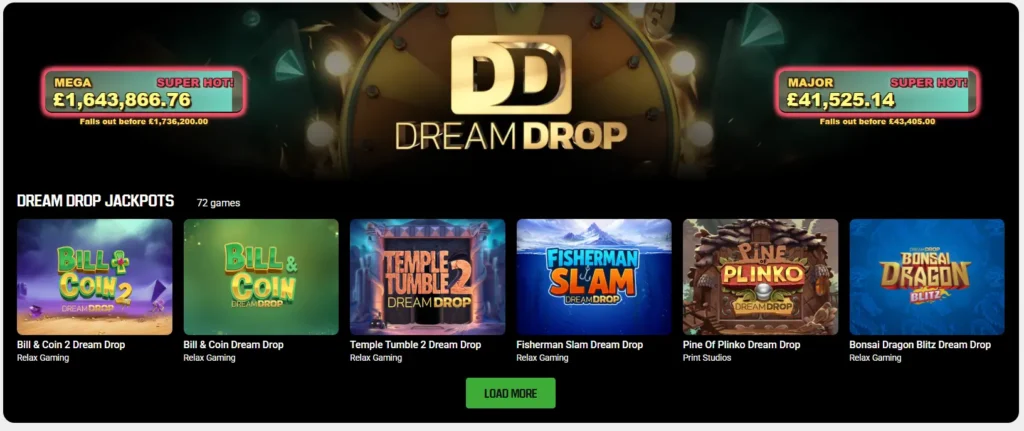 Dream Drop Games at Unibet Casino