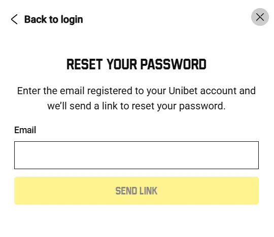 Password Reset Page