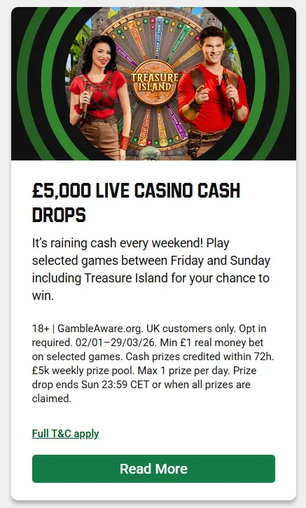 Live Casino Bonus